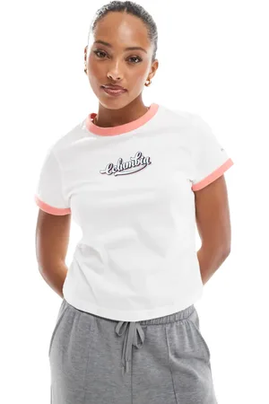 Columbia Camiseta blanca con estampado gráfico Rolling Bend de