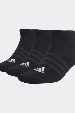 adidas Pack de 3 pares de calcetines bajos negros y blancos Thin and Light Sportswear de