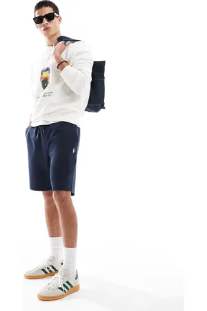Ralph Lauren Pantalones cortos de chándal azul marino técnico con logo de icono de punto doble de (parte de un conjunto)