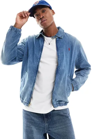 Ralph Lauren Chaqueta Harrington con y logo Icon Bayport de -Azul