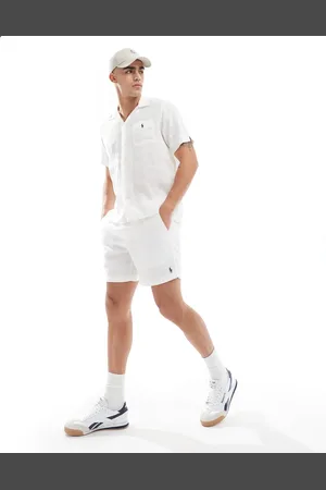 Ralph Lauren Pantalones cortos blancos con logo de icono de lino Prepsters de (parte de un conjunto)