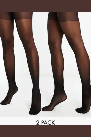 ASOS Pack de 2 medias negras de 15 deniers de
