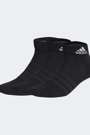 adidas Pack de 3 pares de calcetines tobilleros negros y blancos Thin and light de