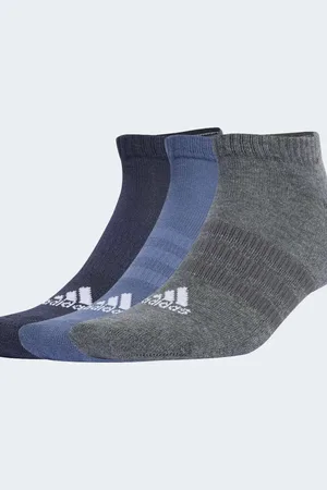 adidas Pack de 3 pares de calcetines bajos de color azul tinta leyenda, rosa descolorido y gris oscuro Cushioned de -Negro