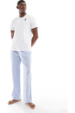 Ralph Lauren Conjunto azul y blanco de estar por casa de