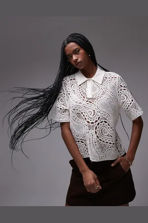 & OTHER STORIES Blusa blanca de croché de