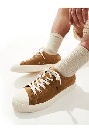 Ralph Lauren Zapatillas de deporte color tostado con logo a tono de estilo béisbol de ante Ayers de -Marrón