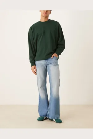 ASOS Vaqueros de corte acampanado ancho con lavado vintage de