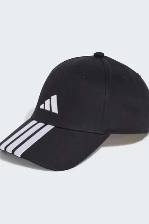 adidas Gorra de béisbol negra y blanca con logo de 3 rayas New de -Negro