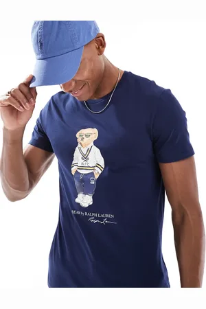 Ralph Lauren Camiseta de corte clásico extragrande con estampado de oso Heritage de