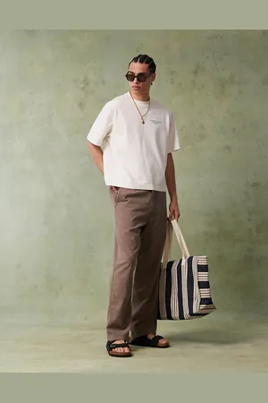 Hollister Pantalones holgados de mezcla de lino de -Neutro