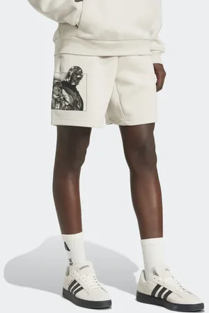 adidas Pantalones cortos blanco maravilla con diseño de "The Mandalorian" de "Star Wars" de -Gris