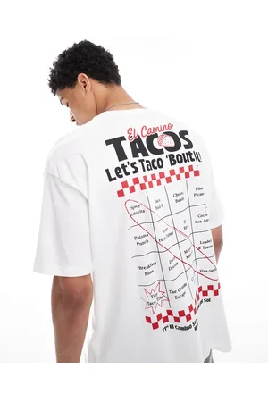 ASOS Camiseta blanca extragrande con estampado gráfico de
