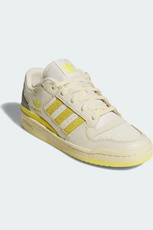 adidas Zapatillas de deporte blanco crema, amarilla y blanco vainilla cálido Forum Low CL de