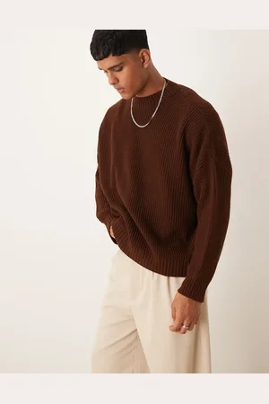 ASOS Jersey de corte cuadrado ultragrande de punto de canalé de