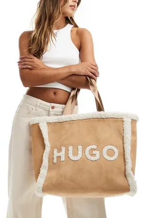 HUGO BOSS Bolso tote con forro de sherpa Becky de - neutro