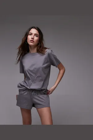 MANGO Pijama de camiseta y pantalones cortos de algodón suave de