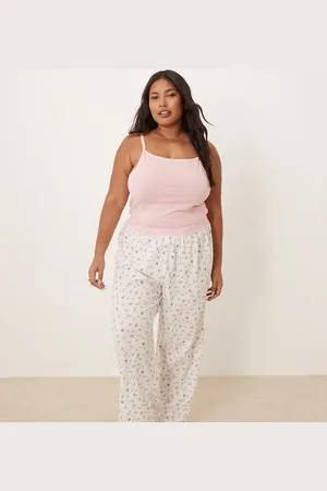ASOS Pantalones de pijama con estampado de frutas y florecitas Mix & Match de ASOS DESIGN Curve-Multicolor