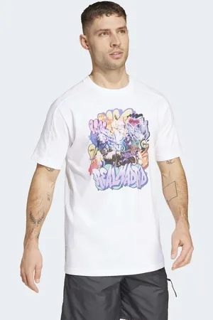 adidas Camiseta blanca con diseño del Real Madrid de