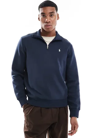 Ralph Lauren Sudadera con media cremallera y logo de punto doble Icon de