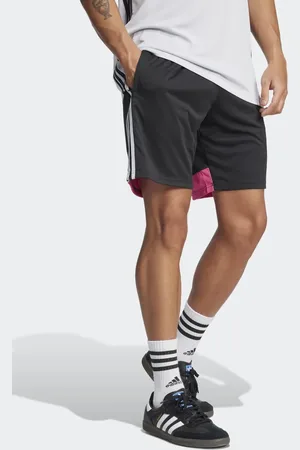 adidas Pantalones cortos negros, gris transparente y magenta Tiro 25 Essentials de