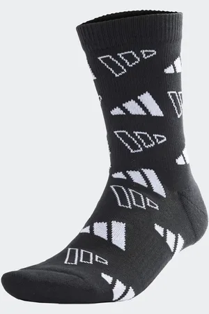 adidas Calcetines negros y blancos con monograma de