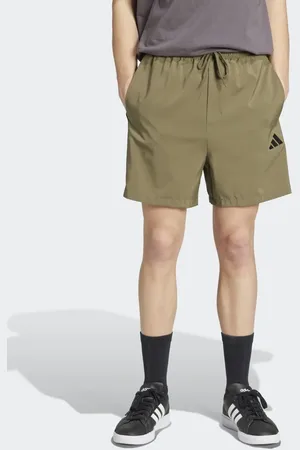adidas Pantalones cortos verde oliva y negros con 3 rayas Chelsea Essentials de