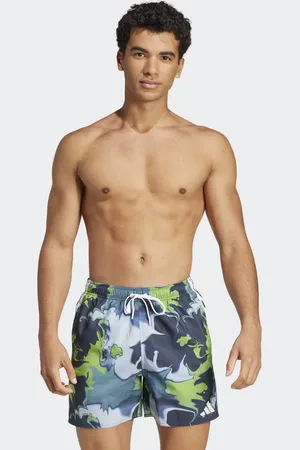 adidas Shorts de baño de 5" azul tinta aurora y blancos con estampado tie dye de -Azul marino