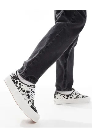 Vans Zapatillas de deporte negras y blanco malvavisco Premium 44 de Authentic-Negro
