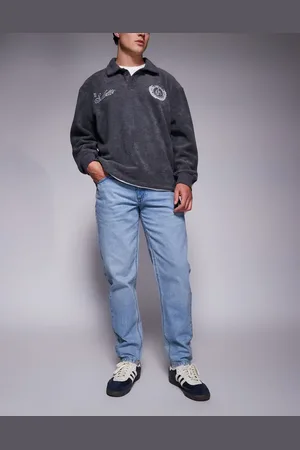 ASOS Vaqueros tapered en azul con lavado claro de