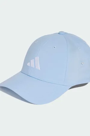 adidas Gorra de béisbol azul luminoso y blanca con logo bordado New de
