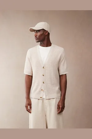 ASOS Cárdigan de corte cuadrado extragrande de punto de -Neutro