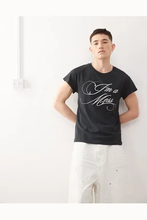 Cheap Monday Camiseta negra de corte cuadrado con estampado trasero de x Landon Barker