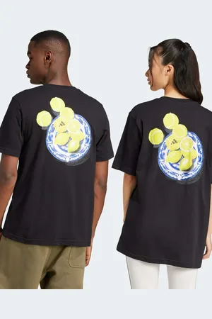 adidas Camiseta negra con estampado gráfico de bodegón de limones Lounge de