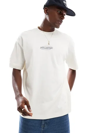 Hollister Camiseta color de corte cuadrado con logo pequeño en relieve Cooling de -Neutro