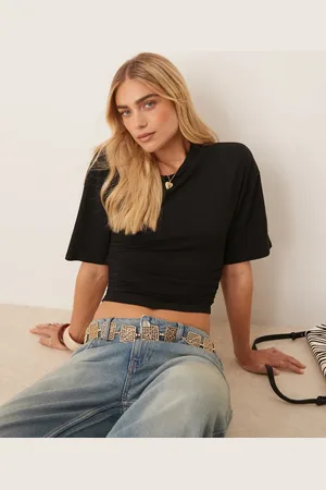 Gina Tricot Top fruncido de tejido suave de