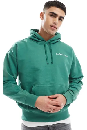 Ralph Lauren Sudadera holgada extragrande con capucha y logo de texto y jugador de felpa gruesa de