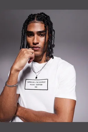 Armani Exchange Camiseta con logo cuadrado de