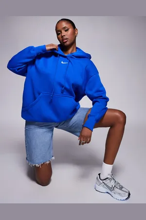 Nike Sudadera azul extragrande con capucha Phoenix Fleece de