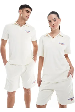 Ralph Lauren Polo color con logo pequeño en el pecho de algodón ligero afelpado de la colección cápsula de (parte de un conjunto)-Blanco