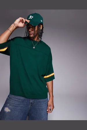 ASOS Camiseta oscuro de corte cuadrado extragrande de
