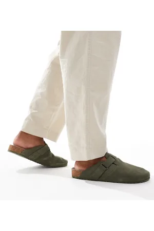 JACK & JONES Mules verdes de ante de