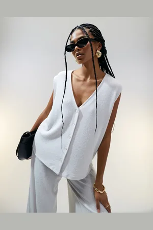 ASOS Chaleco color extragrande de punto texturizado de -Neutro