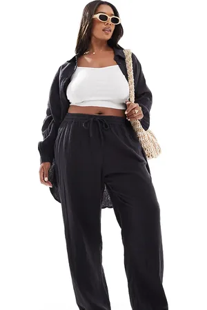 ONLY Pantalones gris carbón sin cierres de bambula de (parte de un conjunto)