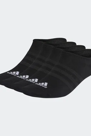 adidas Pack de 3 pares de calcetines invisibles negros y blancos Thin and Light de