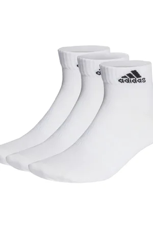 adidas Pack de 3 pares de calcetines tobilleros blancos y negros Thin and light de