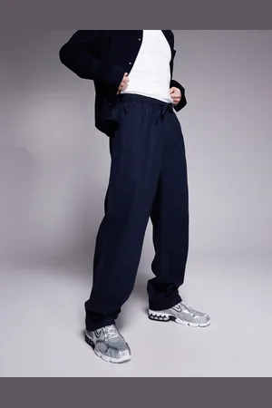 ASOS Pantalones holgados de mezcla de lino de