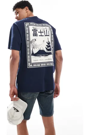 Only & Sons Camiseta extragrande con estampado japonés en la espalda de