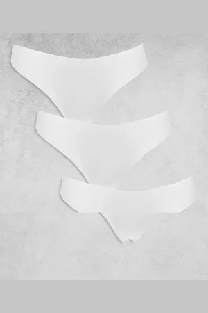 Pieces® Pack de 3 tangas blancos sin costuras de
