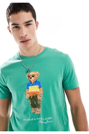 Ralph Lauren Camiseta de corte custom con estampado de oso playero de